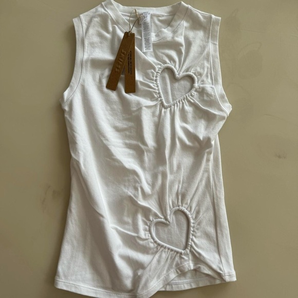 NWT SKIMS SNOW HEART CUT OUT JERSEY TANK - Picture 3 of 4